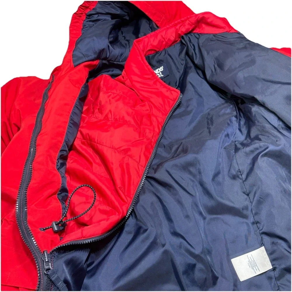 Lands' End 3 In‎ 1  Winter Coat Hooded Puffer Jacket Grow-A-Longs Size L 14H-16H